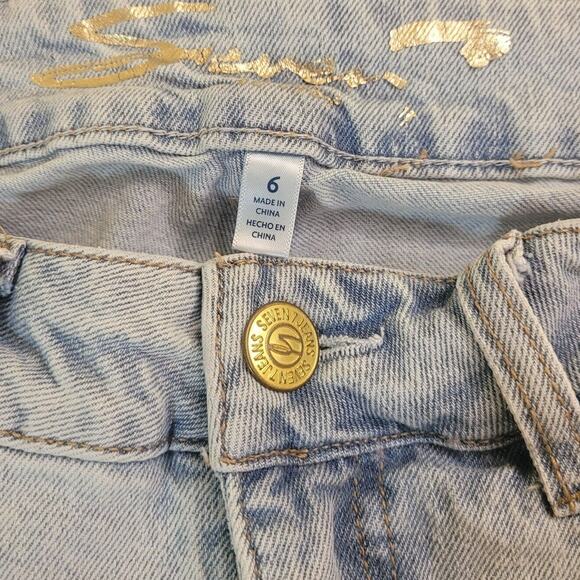 Seven7 Weekend Slim Fit Jeans Women’s Size 6 Distressed Light Blue • EUC - Picture 6 of 11